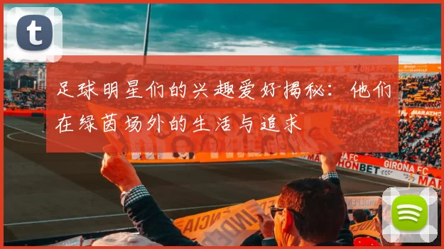 足球明星们的兴趣爱好揭秘：他们在绿茵场外的生活与追求